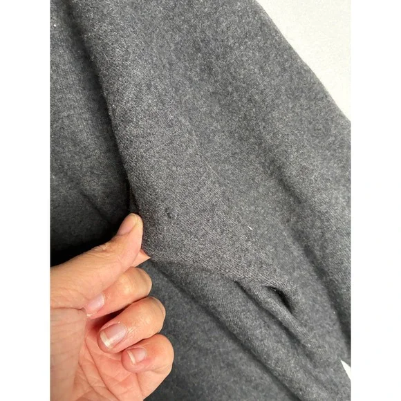 Eddie Bauer Mens Charcoal Gray Merino Wool Cotton Blend Crewneck Sweater Large - Picture 2 of 12